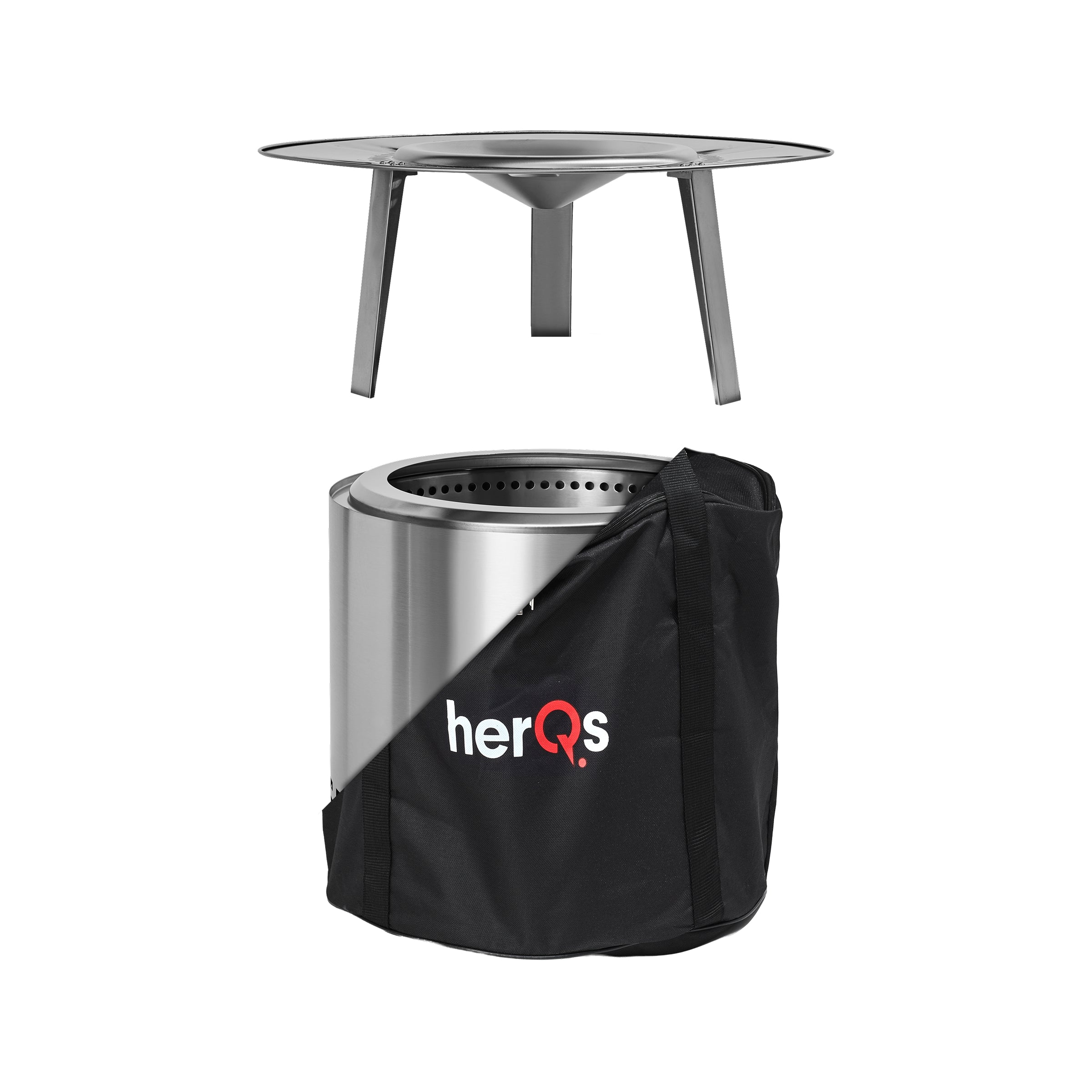 herQs Smokeless FirePit Blaze + Heater