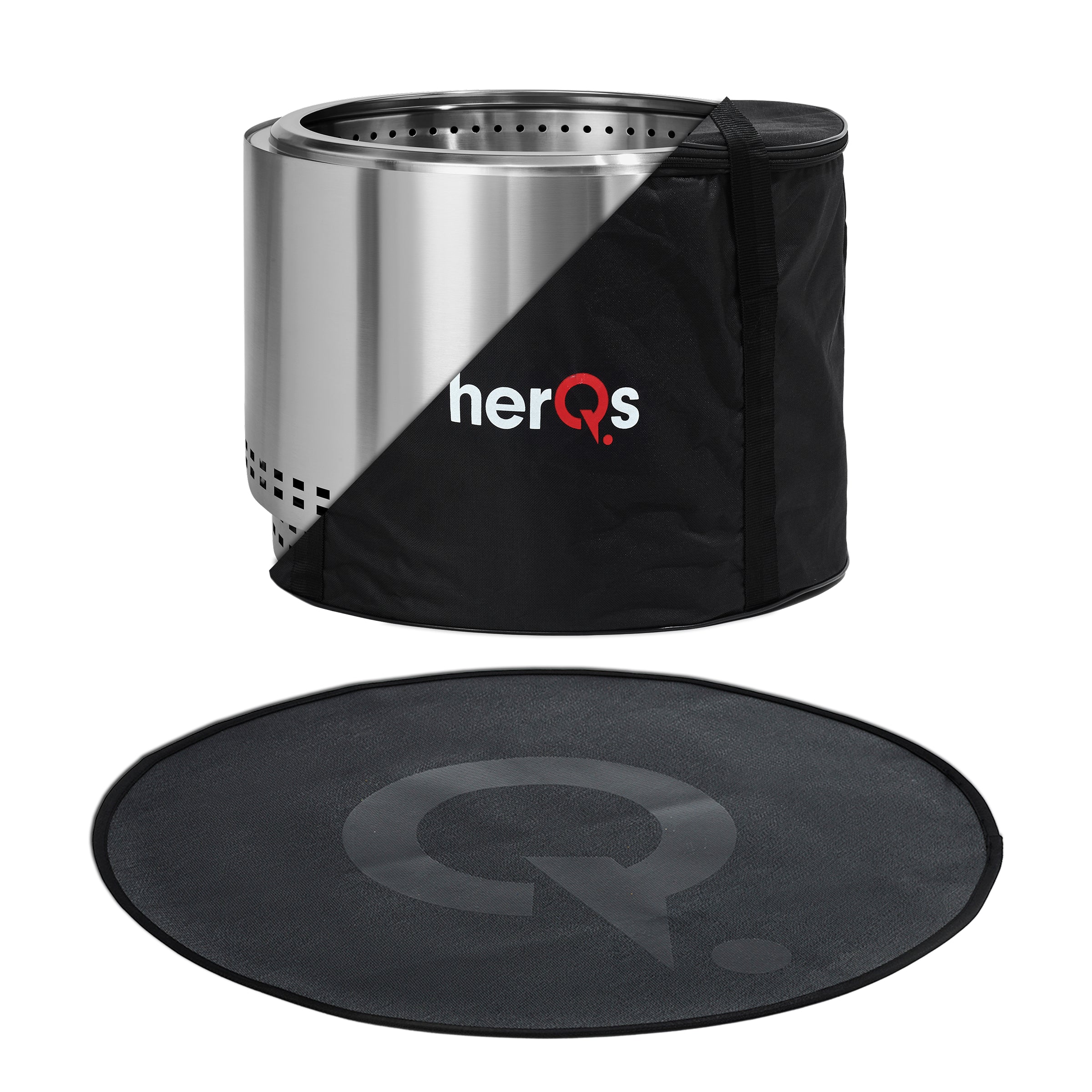 herQs Smokeless FirePit Chief + Grounder