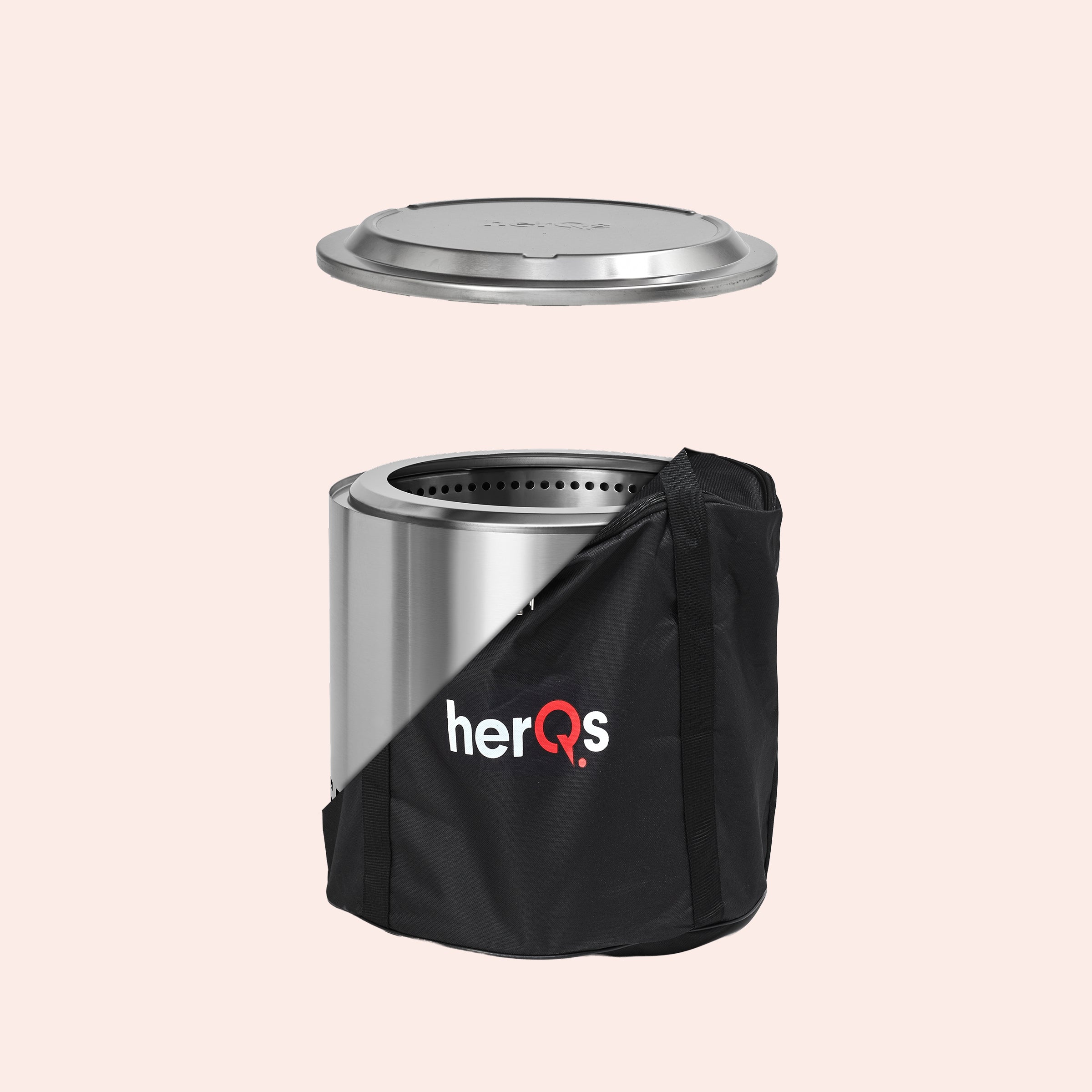 herQs Smokeless FirePit Blaze + Closer