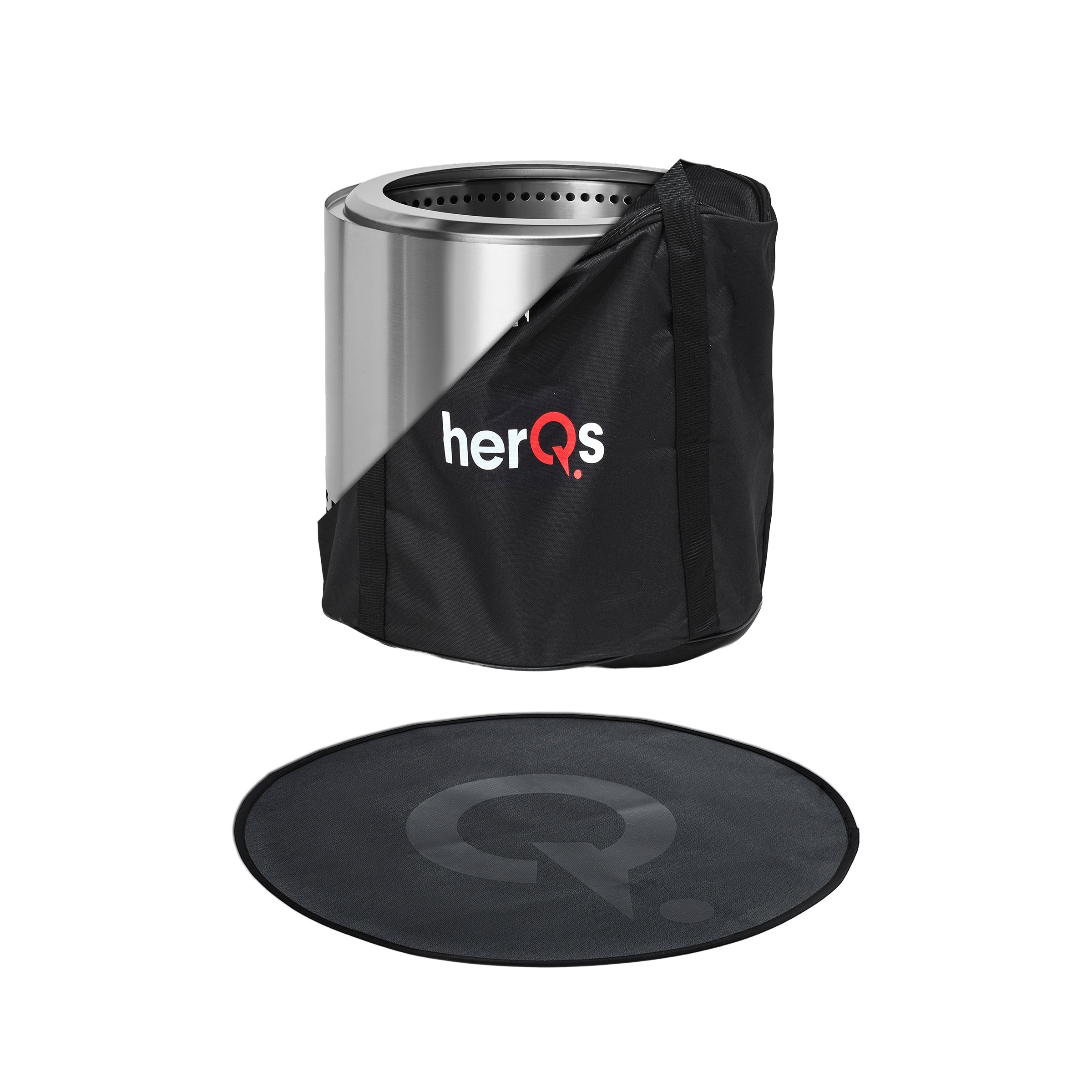 herQs Smokeless FirePit Blaze + Grounder