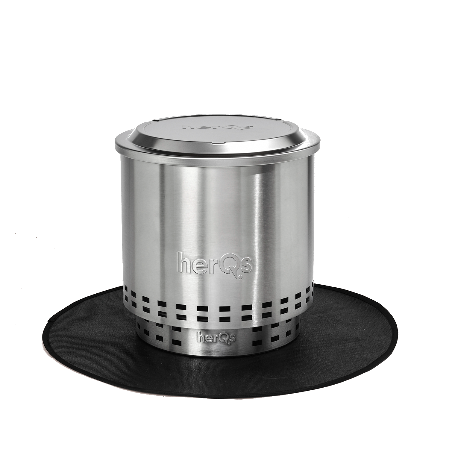 herQs Smokeless FirePit Cozy + Heater + Closer