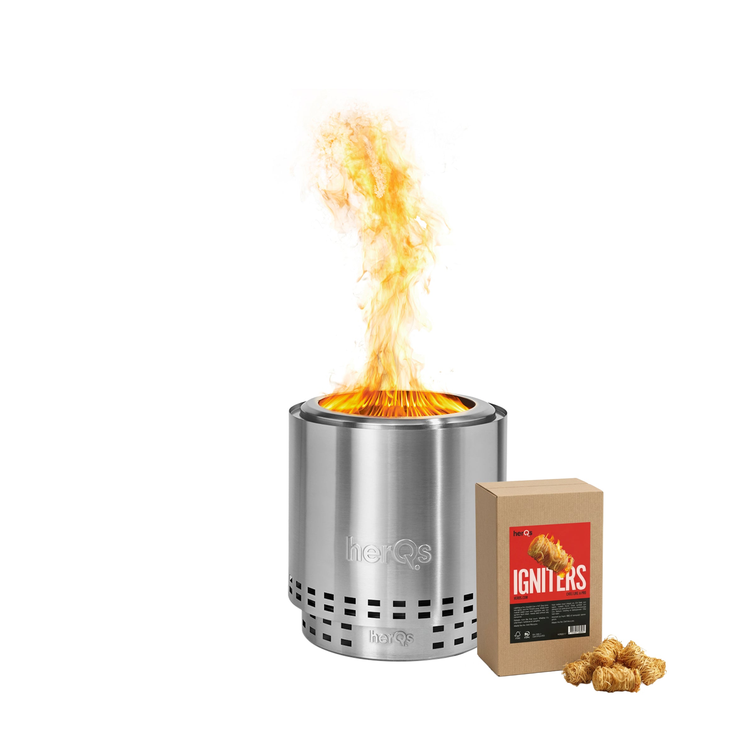herQs Smokeless FirePit Cozy + Igniters