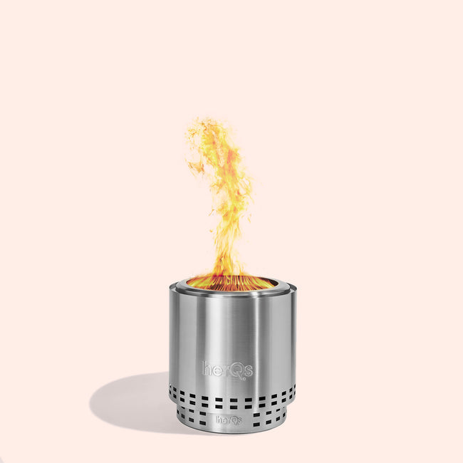 herQs Cozy vuurkorf met brandend vuur